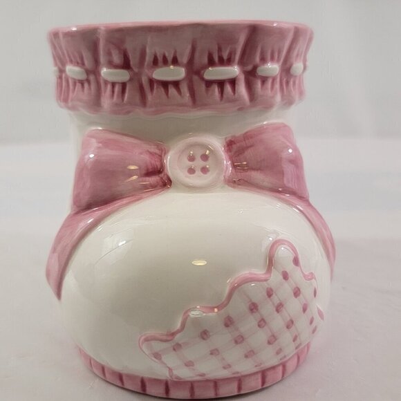 Burton and Burton Baby Girl Bootie Plant Pot Ceramic Planter Baby Shower Décor - Picture 11 of 16
